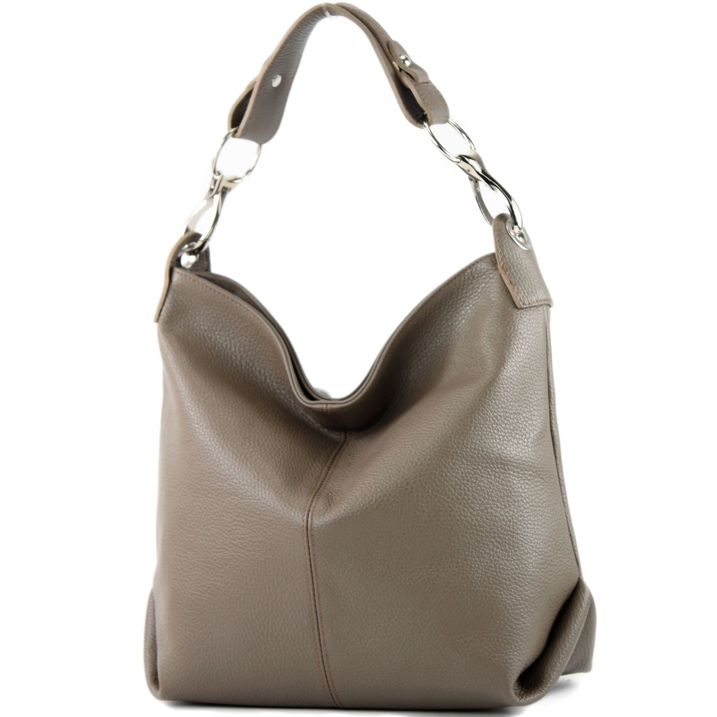 modamoda de T168 Damen Leder Schultertasche Henkeltasche Medium handmade in Italy