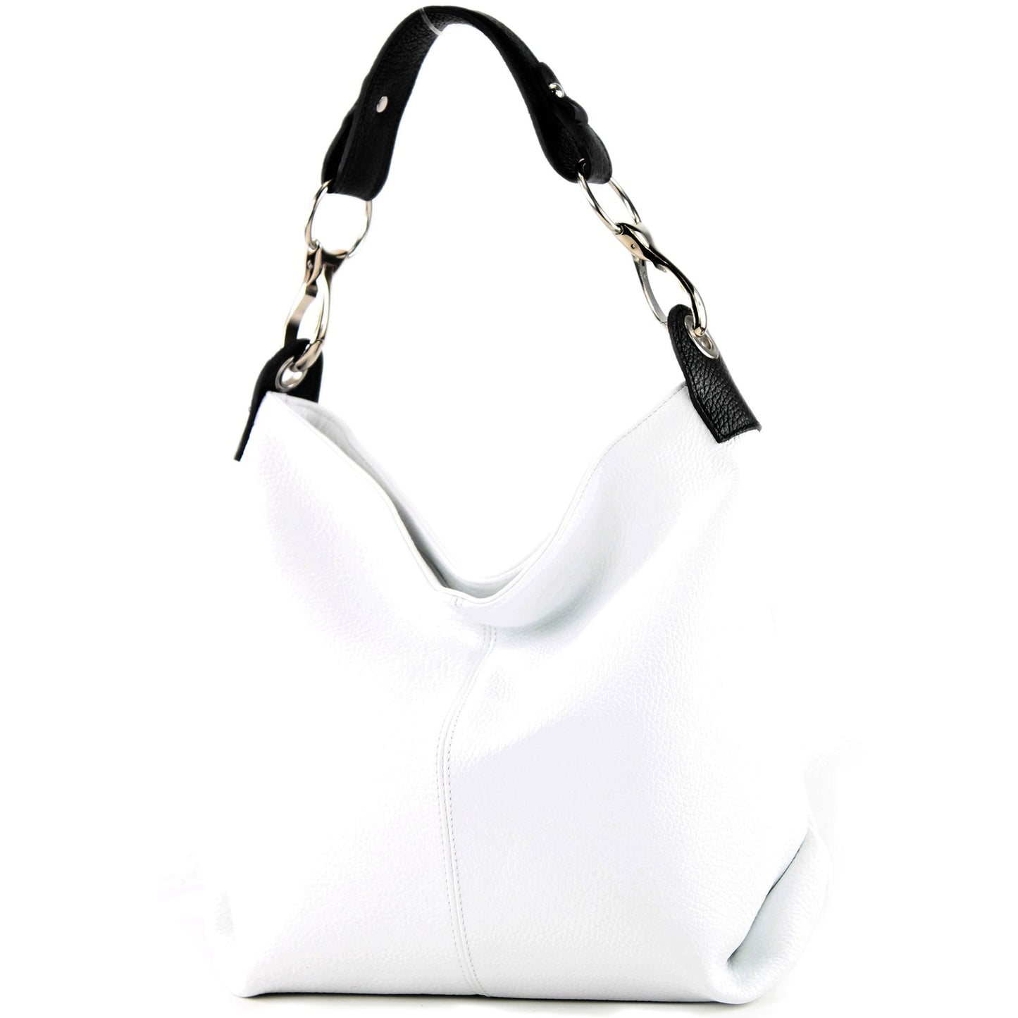 modamoda de T168 Damen Leder Schultertasche Henkeltasche Medium handmade in Italy