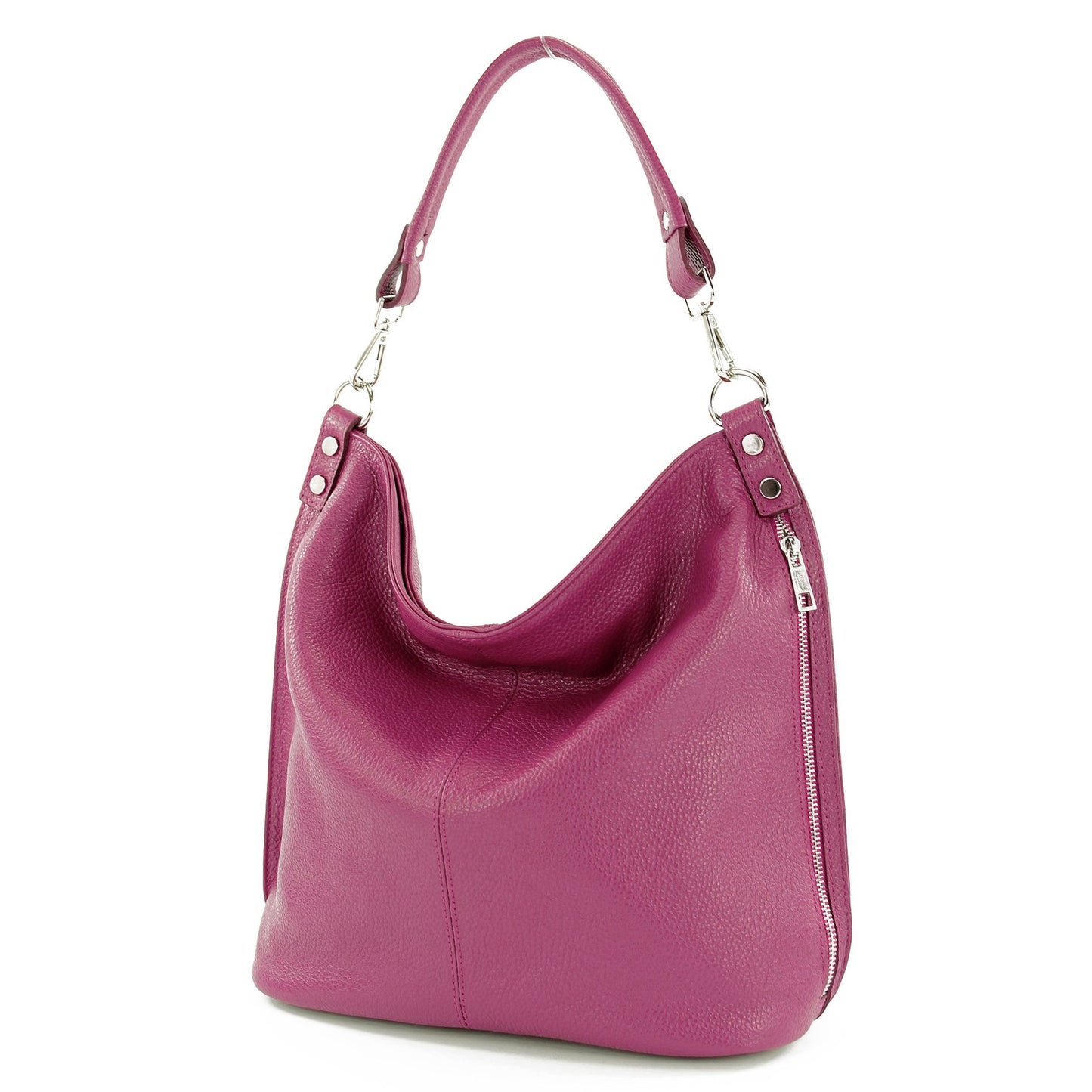 modamoda de - T177 - ital. Damen Schultertasche aus Leder