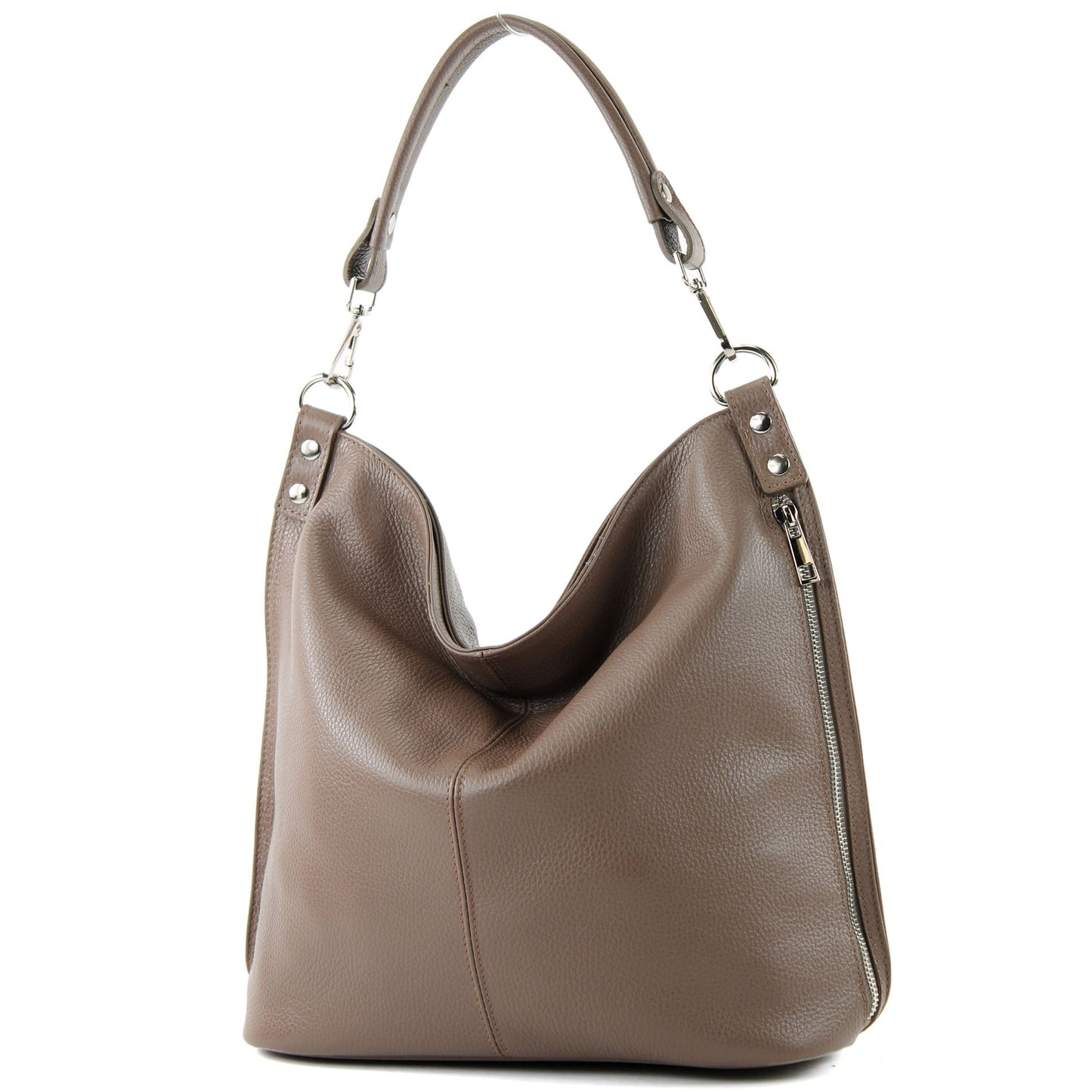modamoda de - T177 - ital. Damen Schultertasche aus Leder