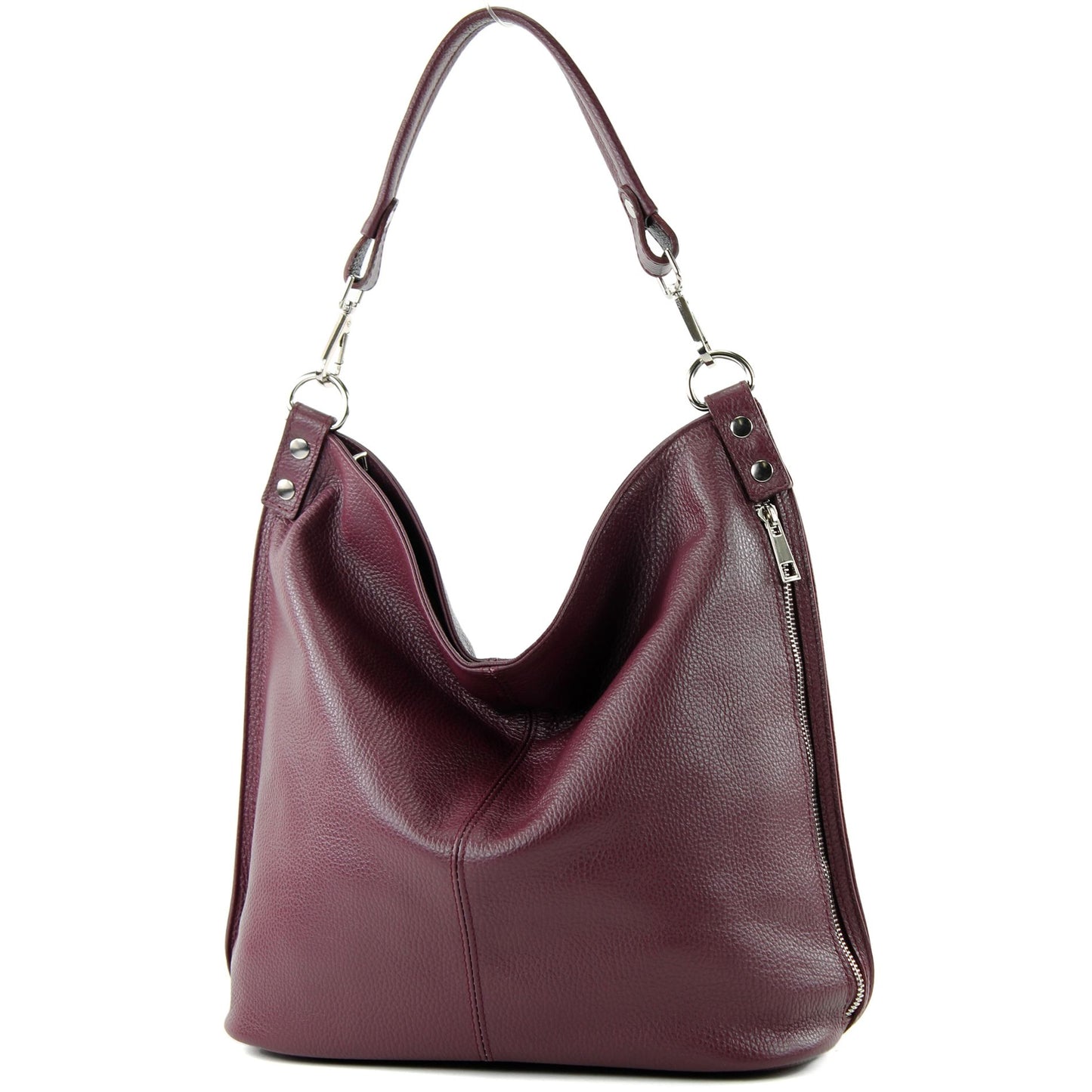 modamoda de - T177 - ital. Damen Schultertasche aus Leder