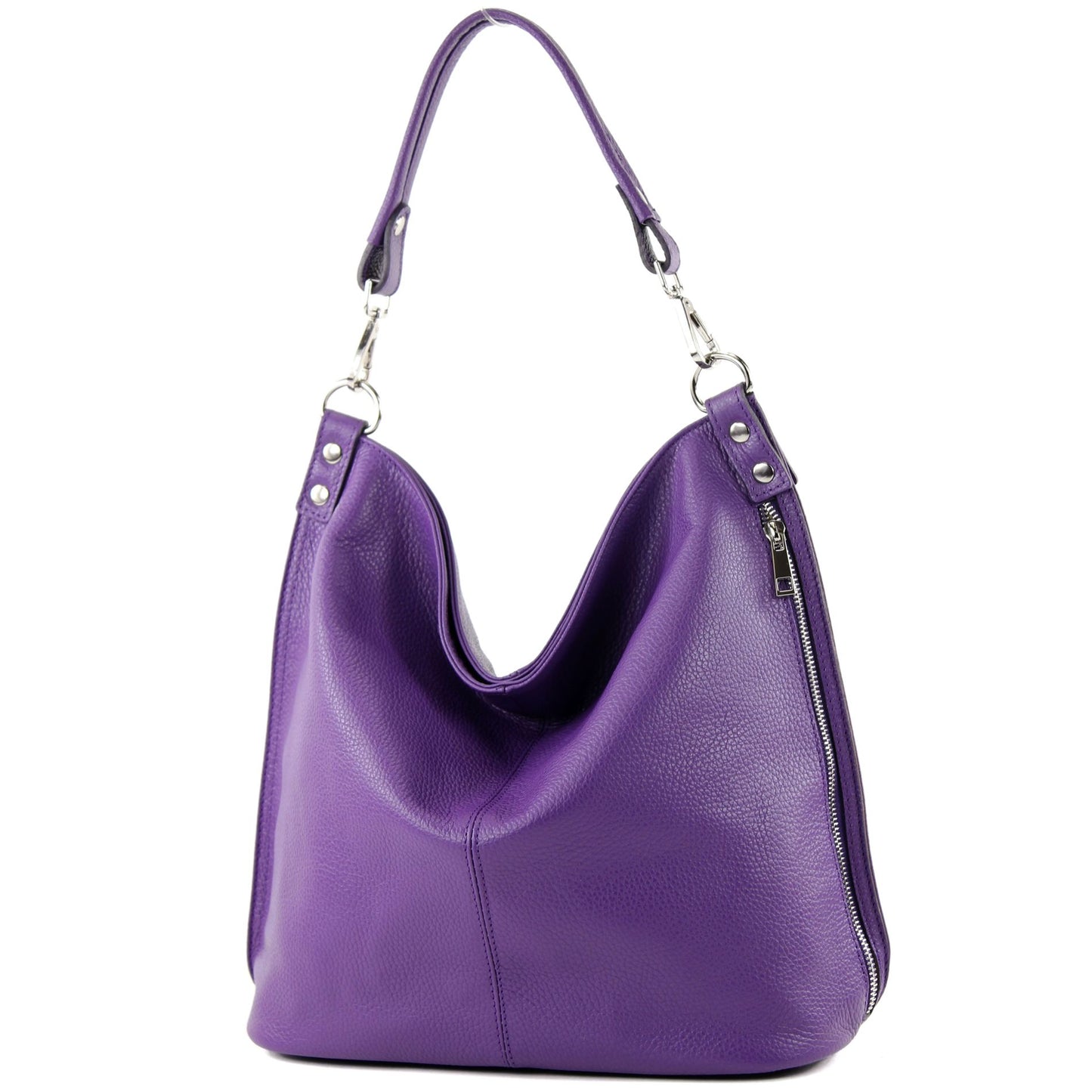 modamoda de - T177 - ital. Damen Schultertasche aus Leder