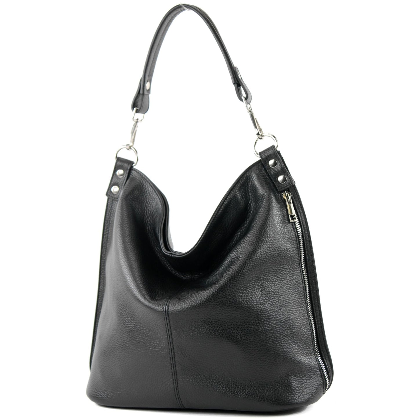 modamoda de - T177 - ital. Damen Schultertasche aus Leder