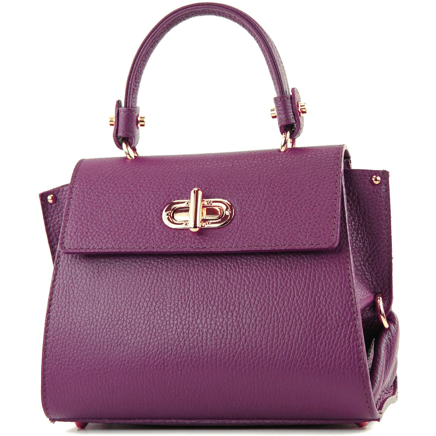 modamoda de - T182 - ital. Damen Henkeltasche Klein Leder