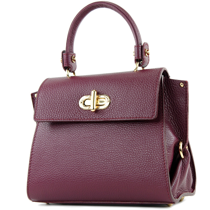 modamoda de - T182 - ital. Damen Henkeltasche Klein Leder