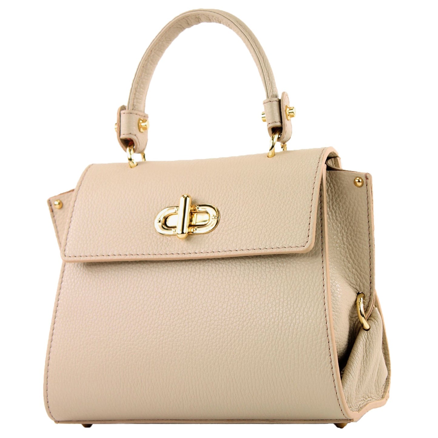 modamoda de - T182 - ital. Damen Henkeltasche Klein Leder
