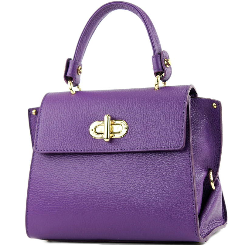 modamoda de - T182 - ital. Damen Henkeltasche Klein Leder