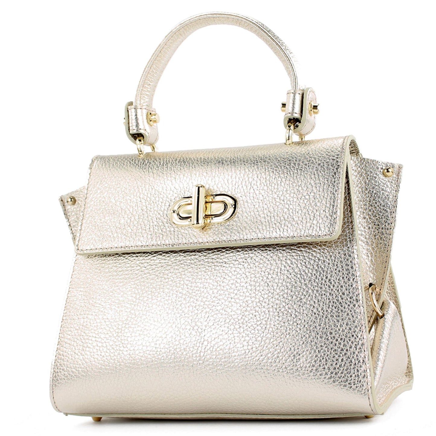 modamoda de - T182 - ital. Damen Henkeltasche Klein Leder