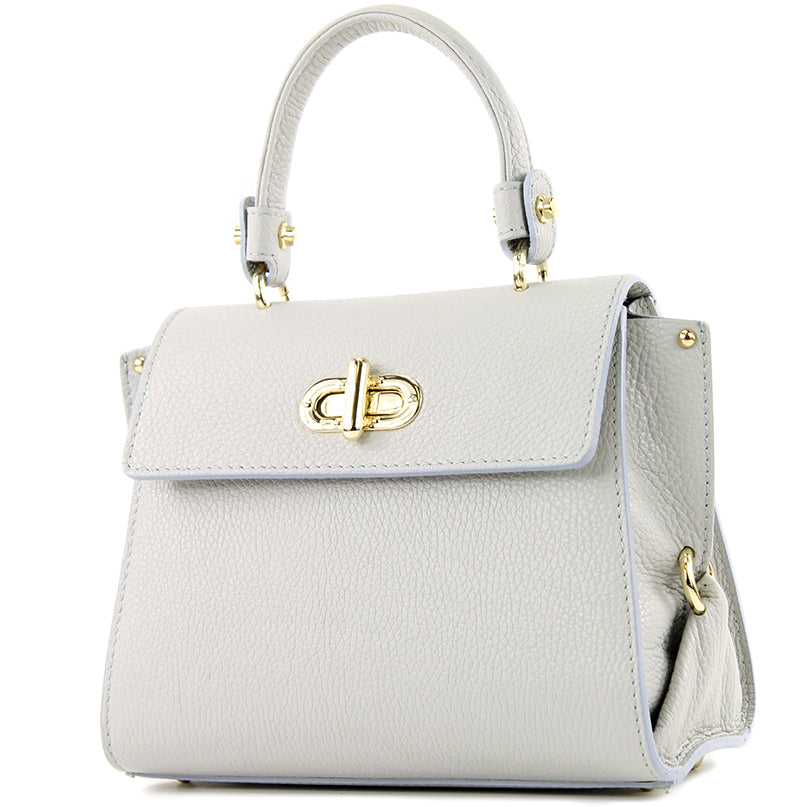 modamoda de - T182 - ital. Damen Henkeltasche Klein Leder