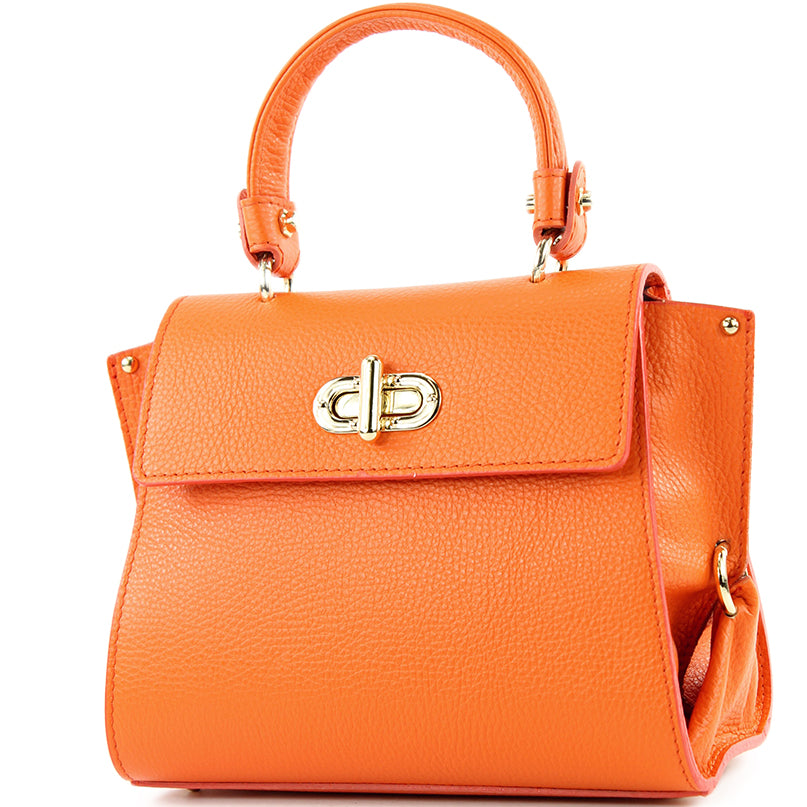 modamoda de - T182 - ital. Damen Henkeltasche Klein Leder