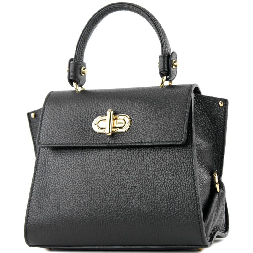 modamoda de - T182 - ital. Damen Henkeltasche Klein Leder