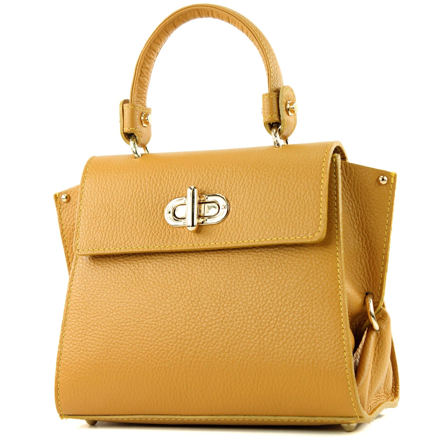 modamoda de - T182 - ital. Damen Henkeltasche Klein Leder