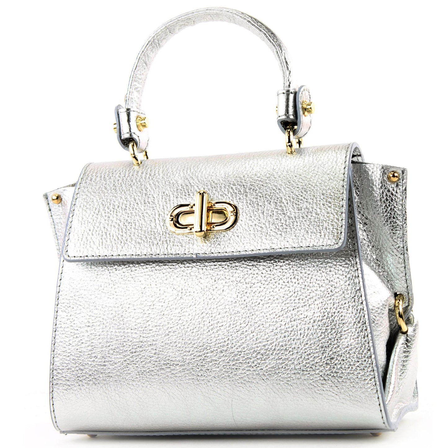 modamoda de - T182 - ital. Damen Henkeltasche Klein Leder