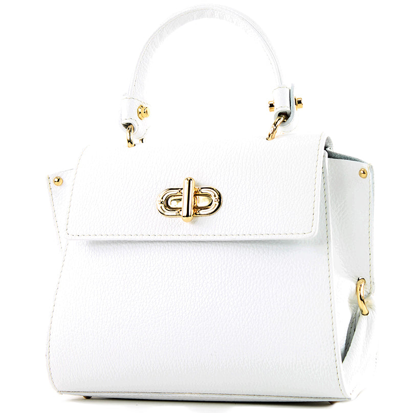 modamoda de - T182 - ital. Damen Henkeltasche Klein Leder