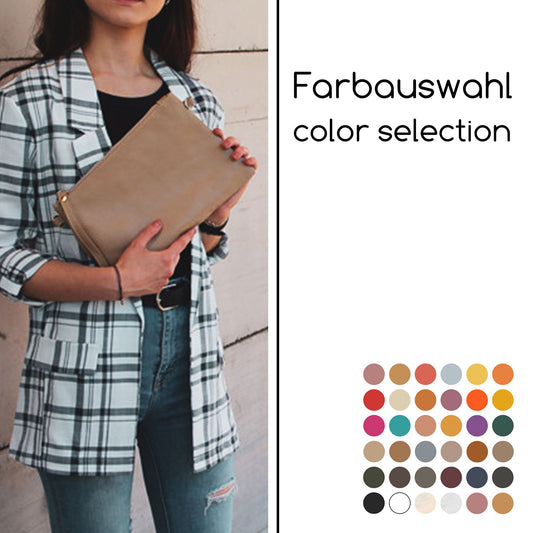 modamoda de T186 Damen Leder Clutch Umhängetasche Abendtasche handmade in Italy