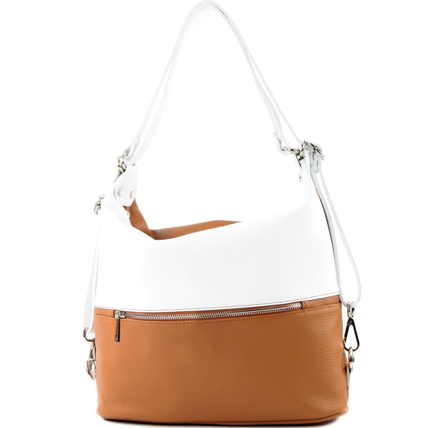 modamoda de T189 Damen Leder Rucksack Damentasche 2in1 handmade in Italy