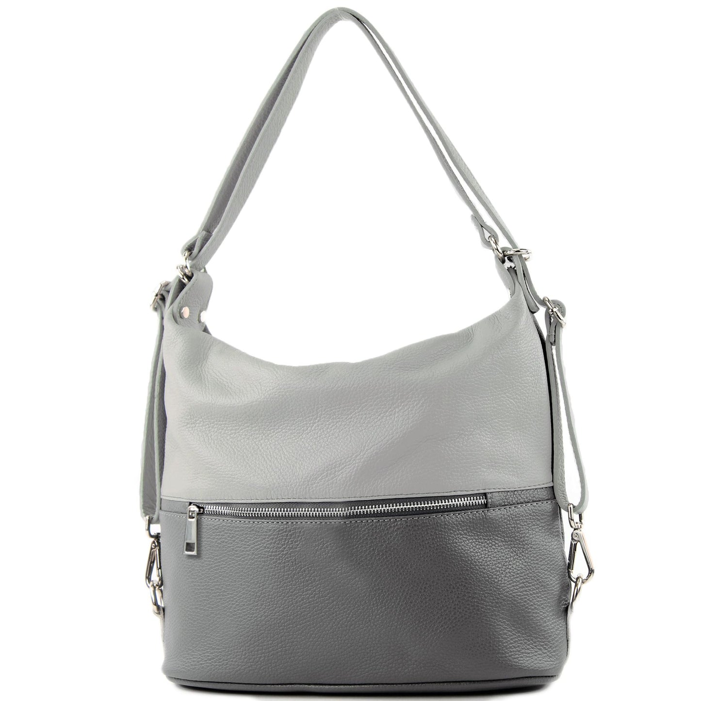 modamoda de T189 Damen Leder Rucksack Damentasche 2in1 handmade in Italy