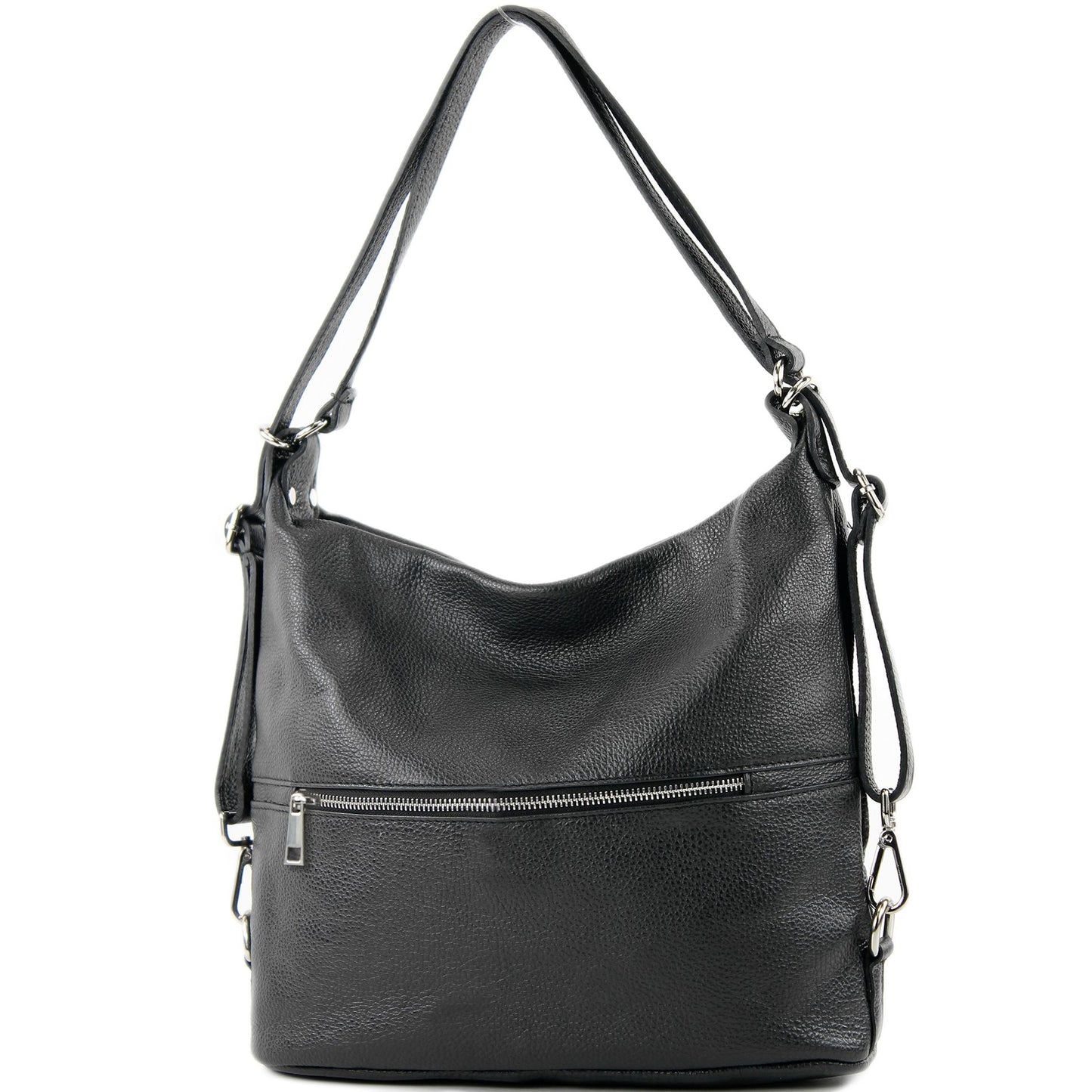 modamoda de T189 Damen Leder Rucksack Damentasche 2in1 handmade in Italy