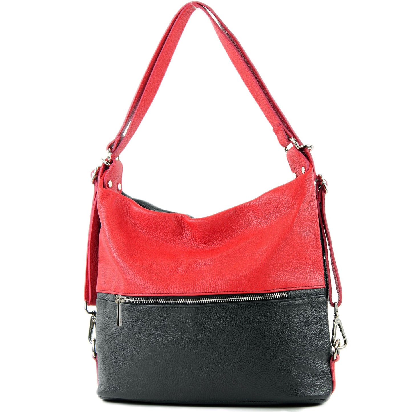 modamoda de T189 Damen Leder Rucksack Damentasche 2in1 handmade in Italy