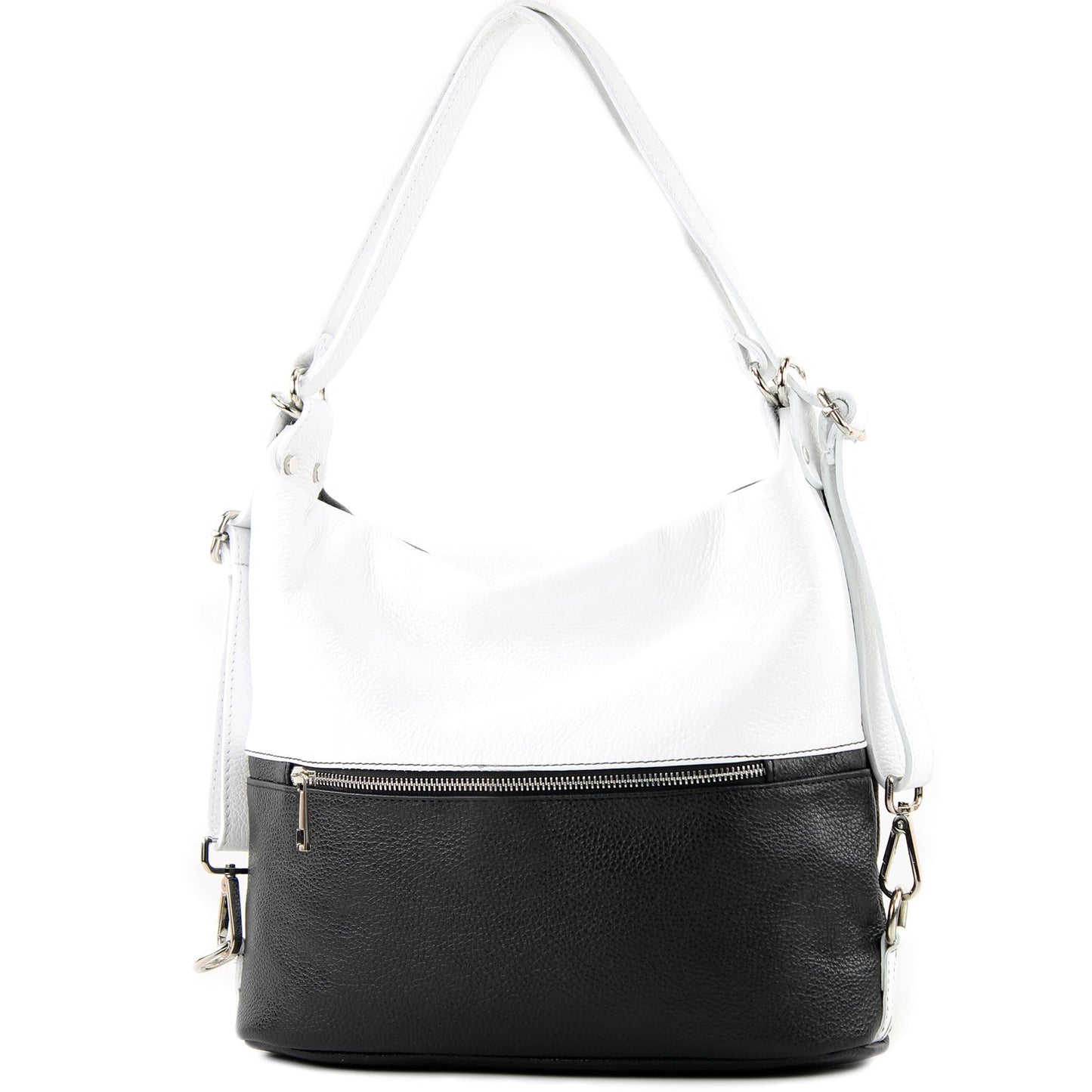 modamoda de T189 Damen Leder Rucksack Damentasche 2in1 handmade in Italy