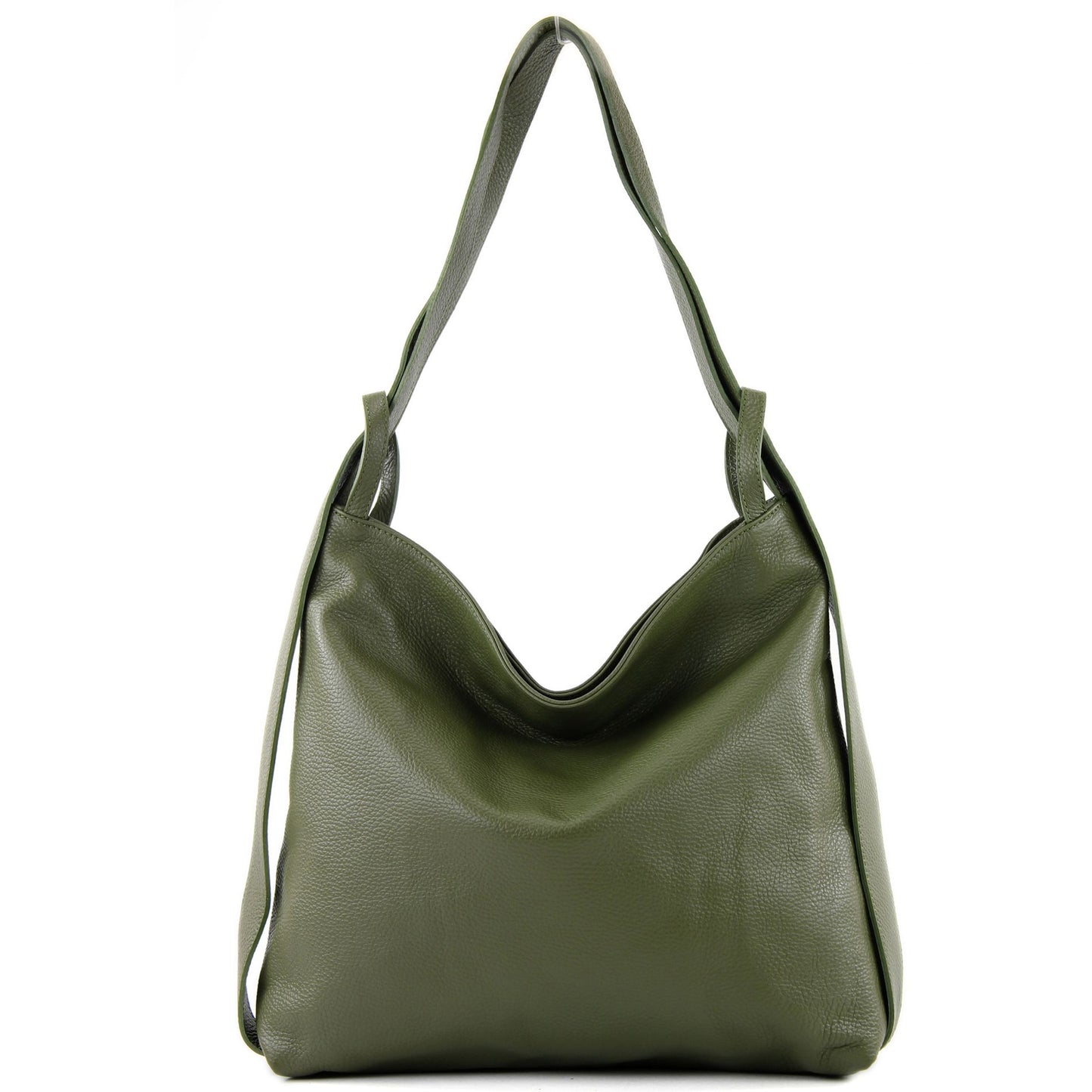 modamoda de T192 Damen Leder Rucksack Schultertasche 2in1 handmade in Italy