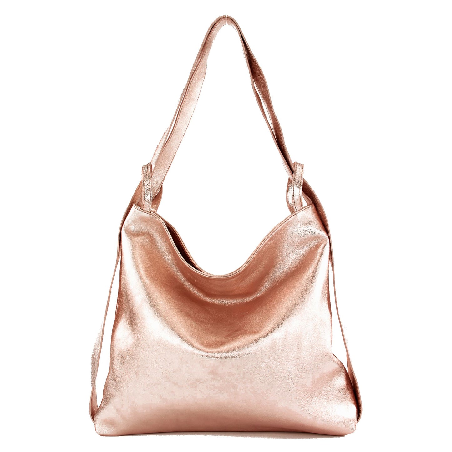 modamoda de T192 Damen Leder Rucksack Schultertasche 2in1 handmade in Italy