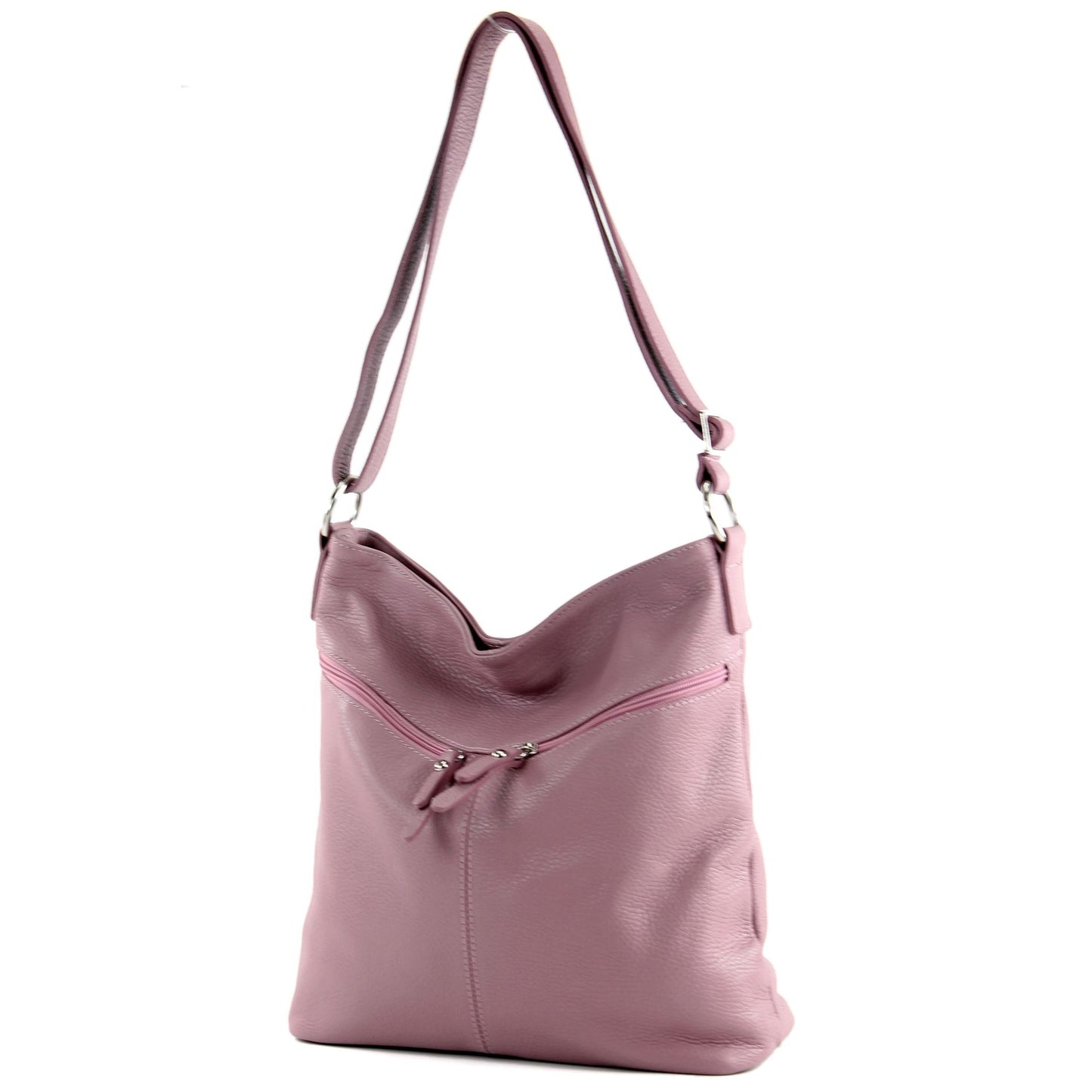 modamoda de T196 Damen Leder Schultertasche Umhängetasche handmade in Italy