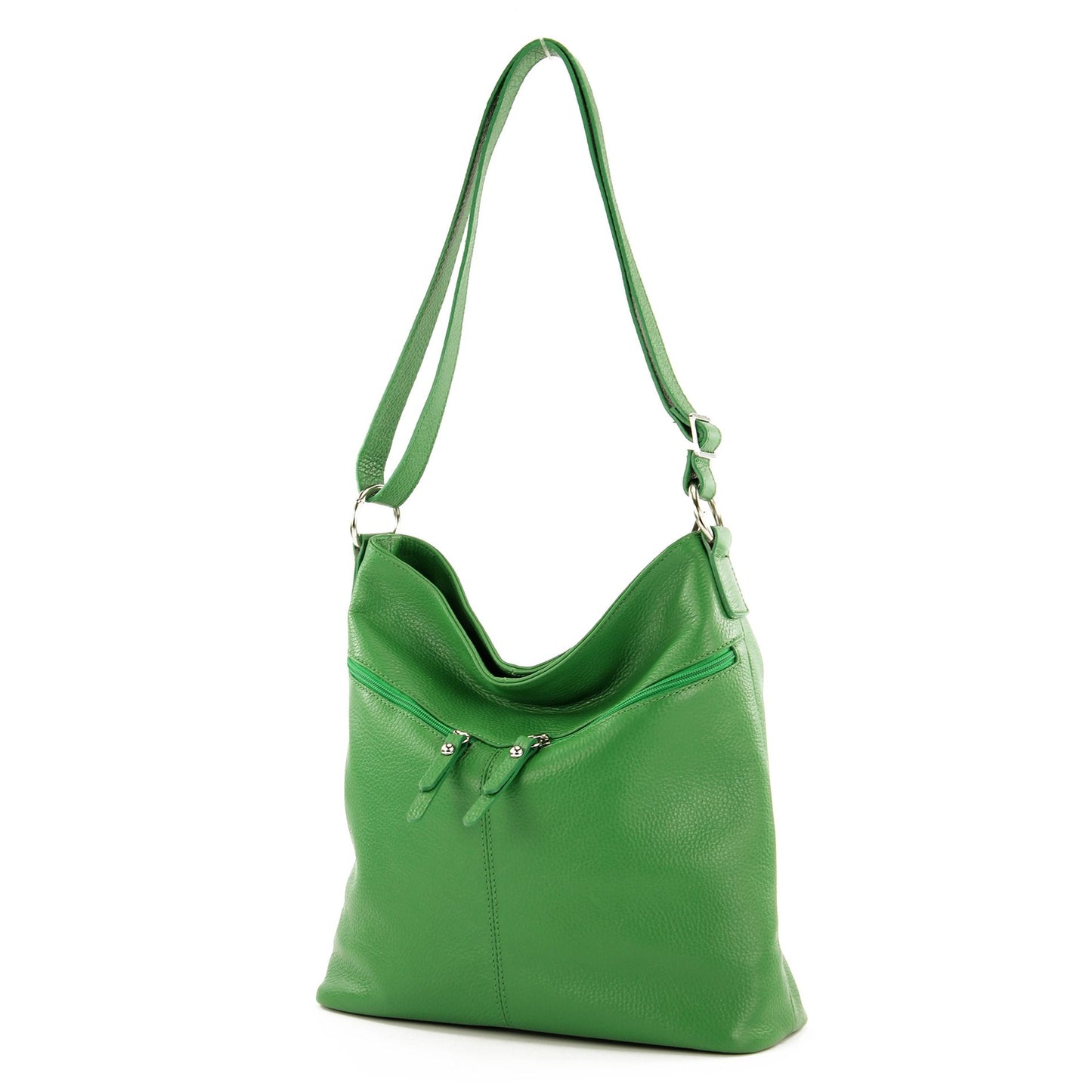 modamoda de T196 Damen Leder Schultertasche Umhängetasche handmade in Italy