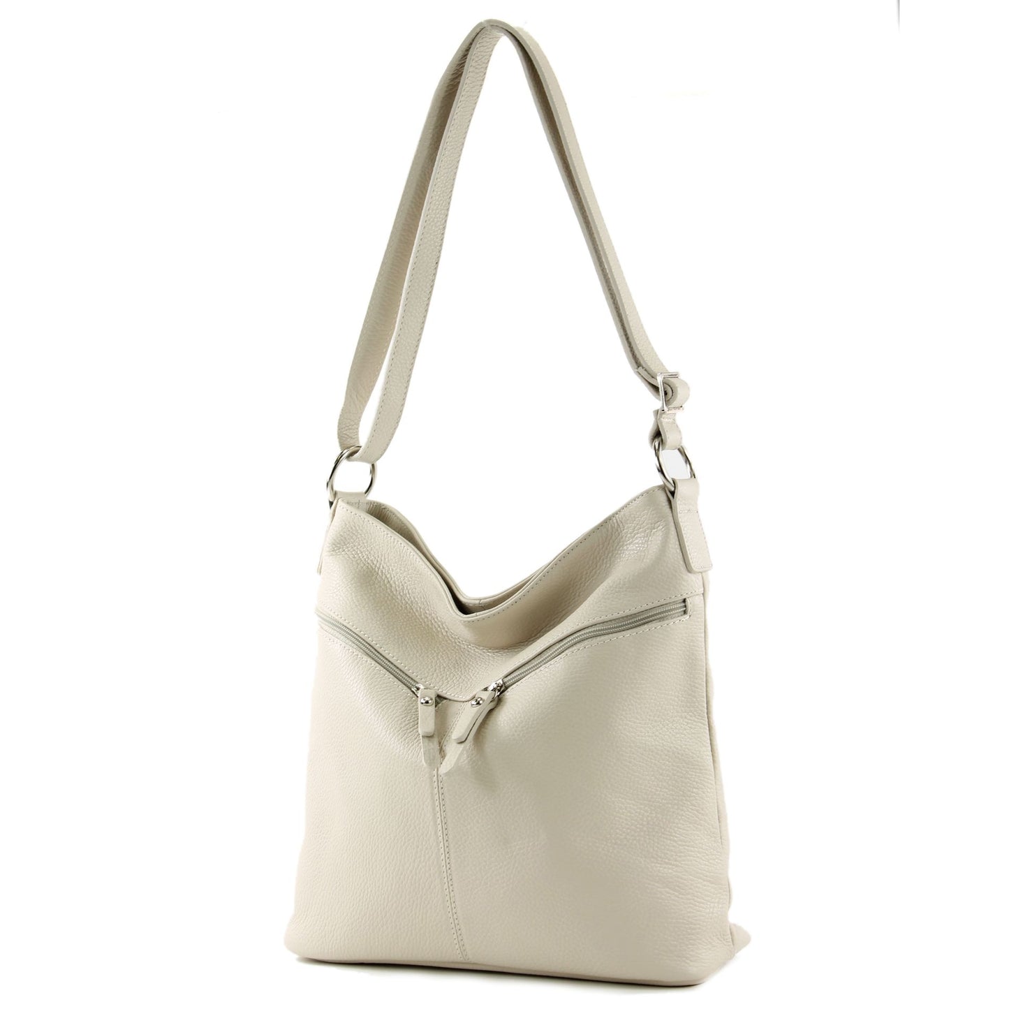 modamoda de T196 Damen Leder Schultertasche Umhängetasche handmade in Italy