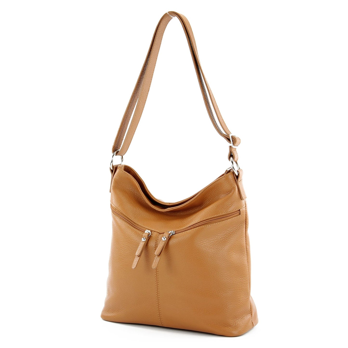 modamoda de T196 Damen Leder Schultertasche Umhängetasche handmade in Italy