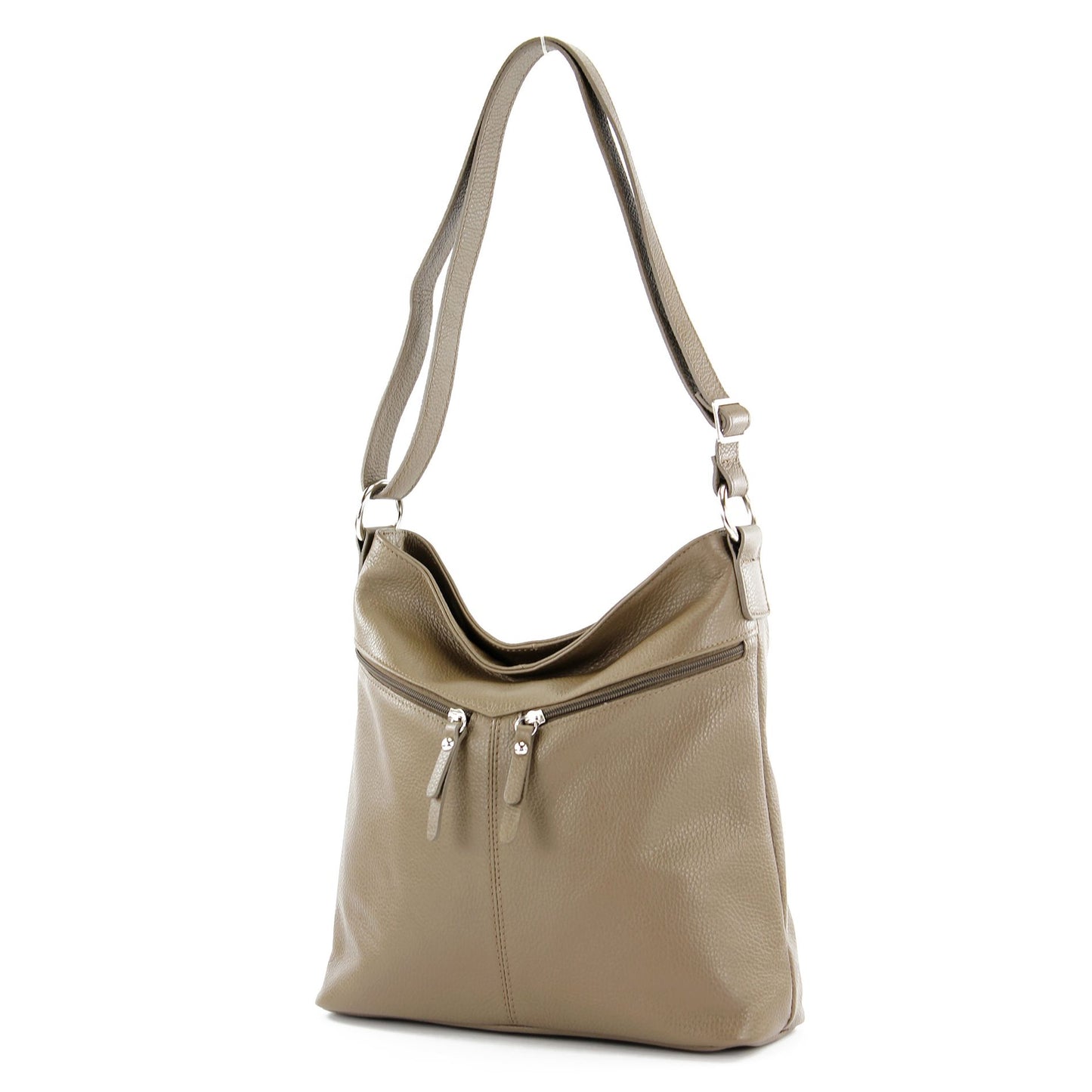 modamoda de T196 Damen Leder Schultertasche Umhängetasche handmade in Italy