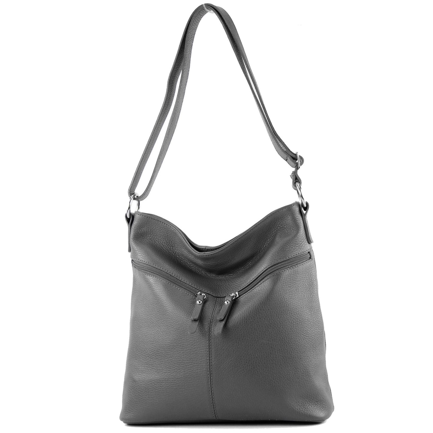 modamoda de T196 Damen Leder Schultertasche Umhängetasche handmade in Italy