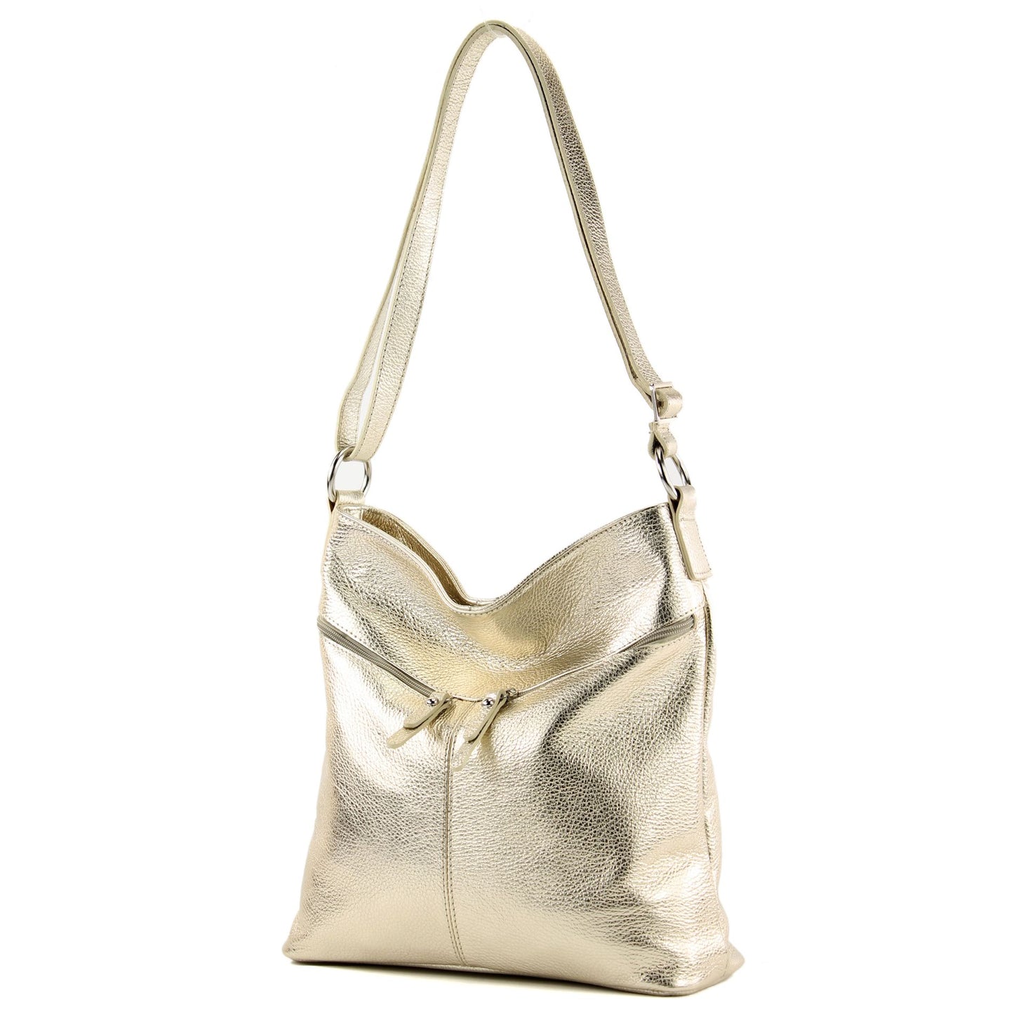 modamoda de T196 Damen Leder Schultertasche Umhängetasche handmade in Italy