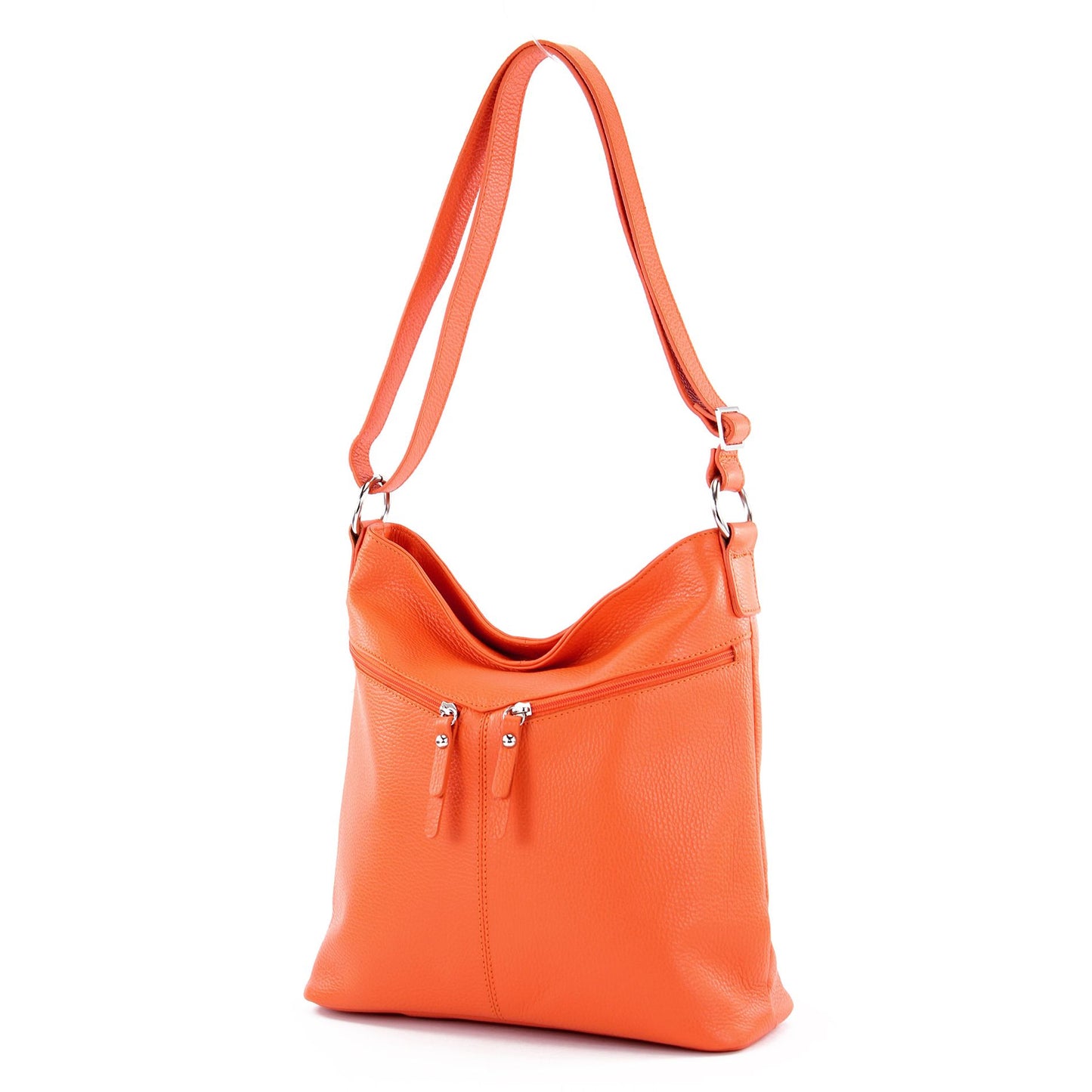 modamoda de T196 Damen Leder Schultertasche Umhängetasche handmade in Italy