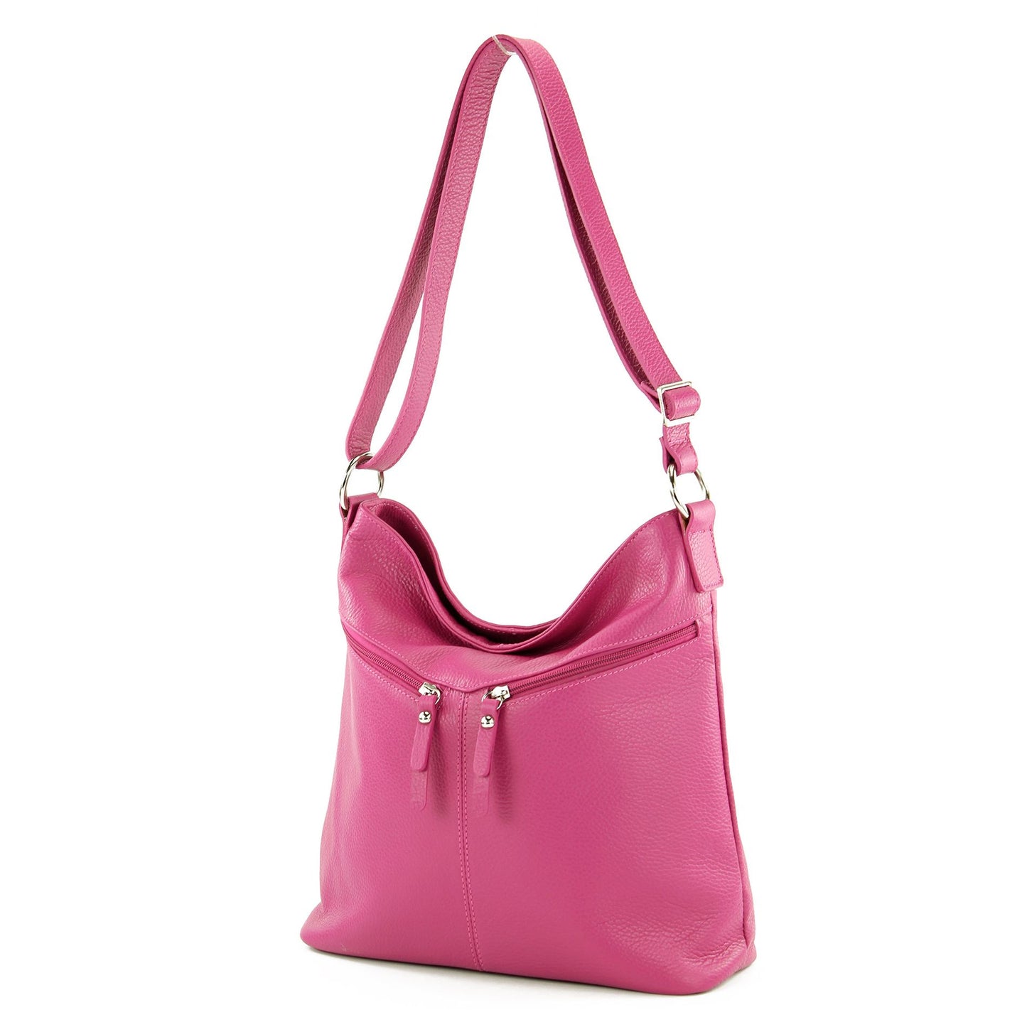 modamoda de T196 Damen Leder Schultertasche Umhängetasche handmade in Italy