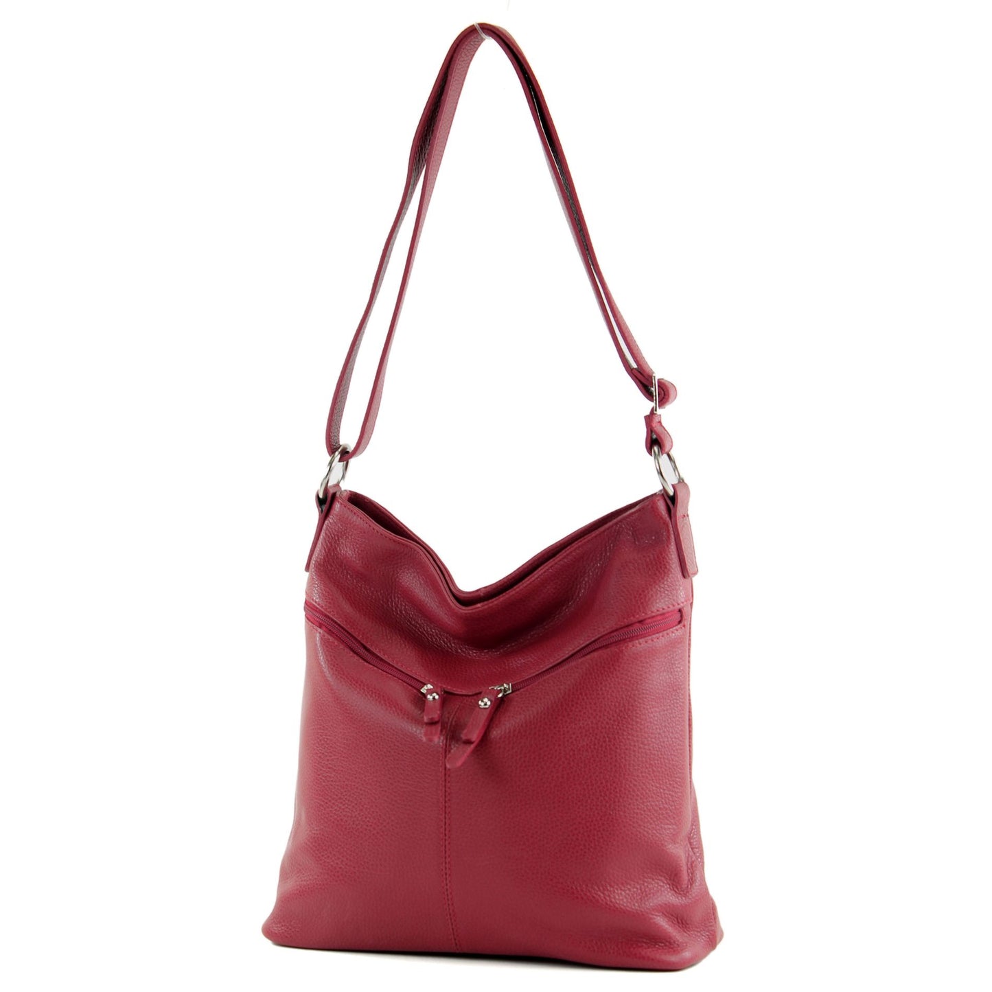 modamoda de T196 Damen Leder Schultertasche Umhängetasche handmade in Italy