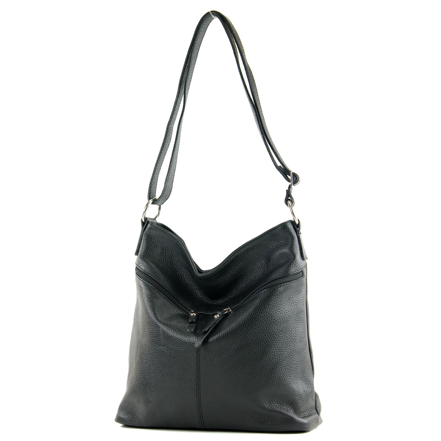 modamoda de T196 Damen Leder Schultertasche Umhängetasche handmade in Italy