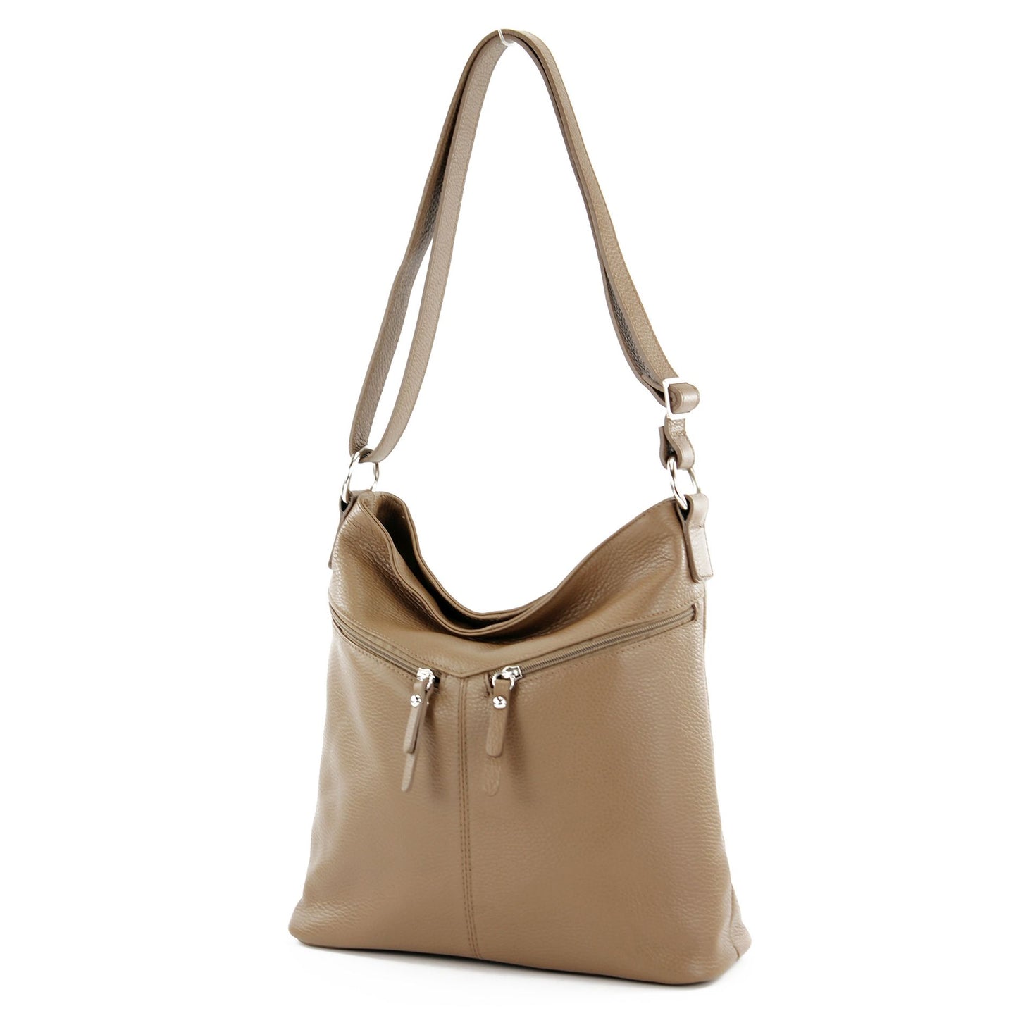 modamoda de T196 Damen Leder Schultertasche Umhängetasche handmade in Italy
