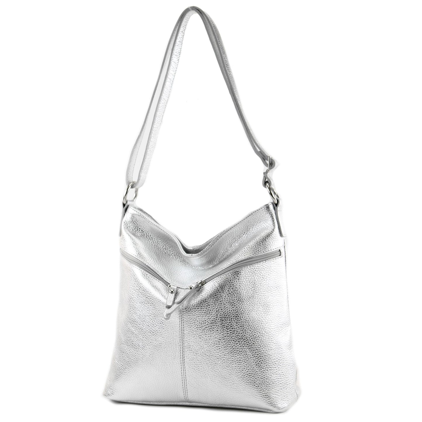 modamoda de T196 Damen Leder Schultertasche Umhängetasche handmade in Italy