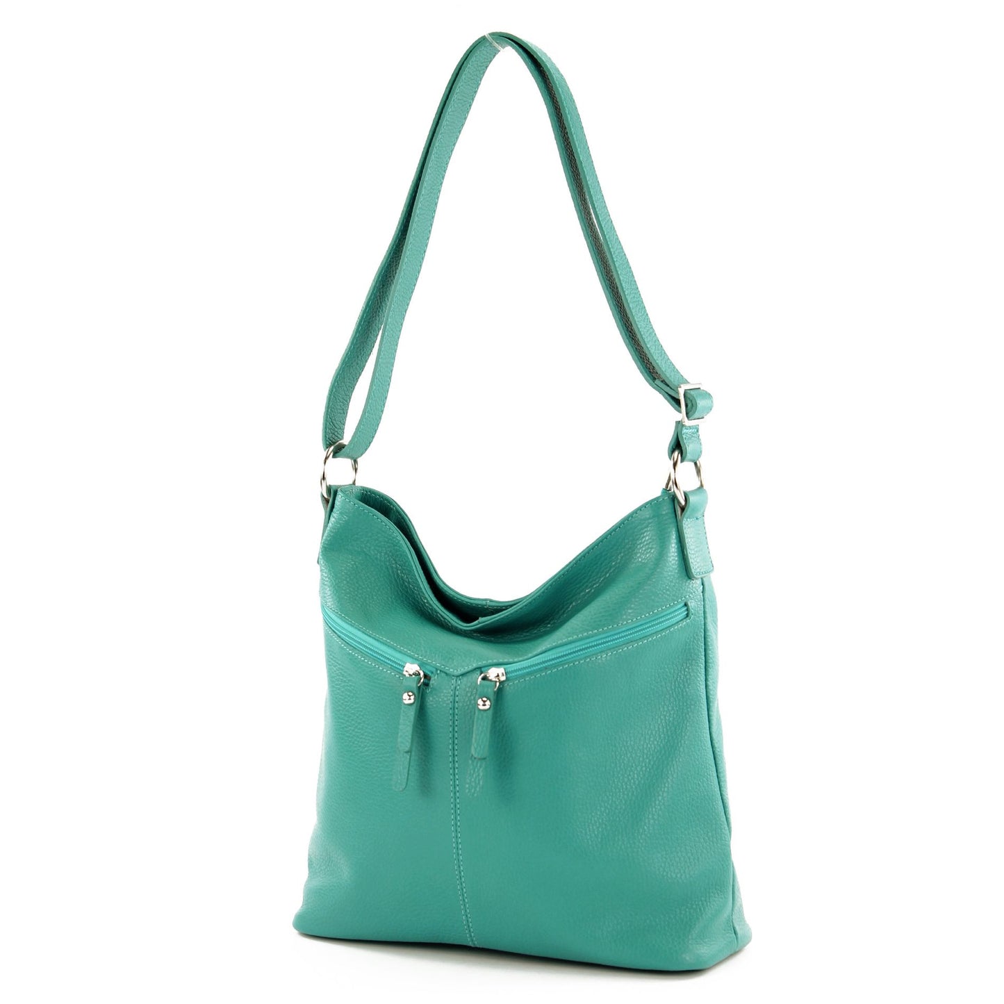 modamoda de T196 Damen Leder Schultertasche Umhängetasche handmade in Italy
