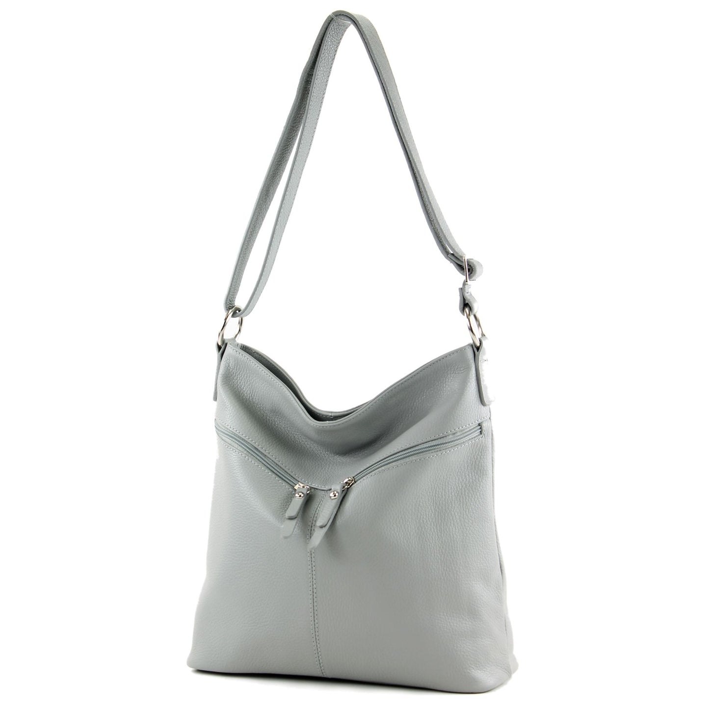 modamoda de T196 Damen Leder Schultertasche Umhängetasche handmade in Italy