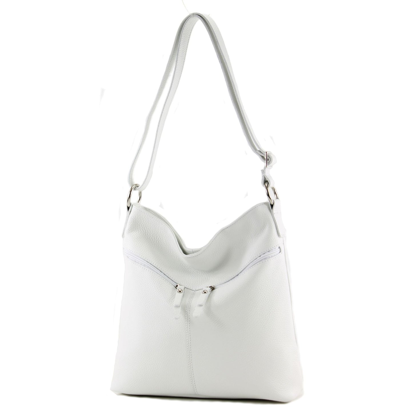 modamoda de T196 Damen Leder Schultertasche Umhängetasche handmade in Italy