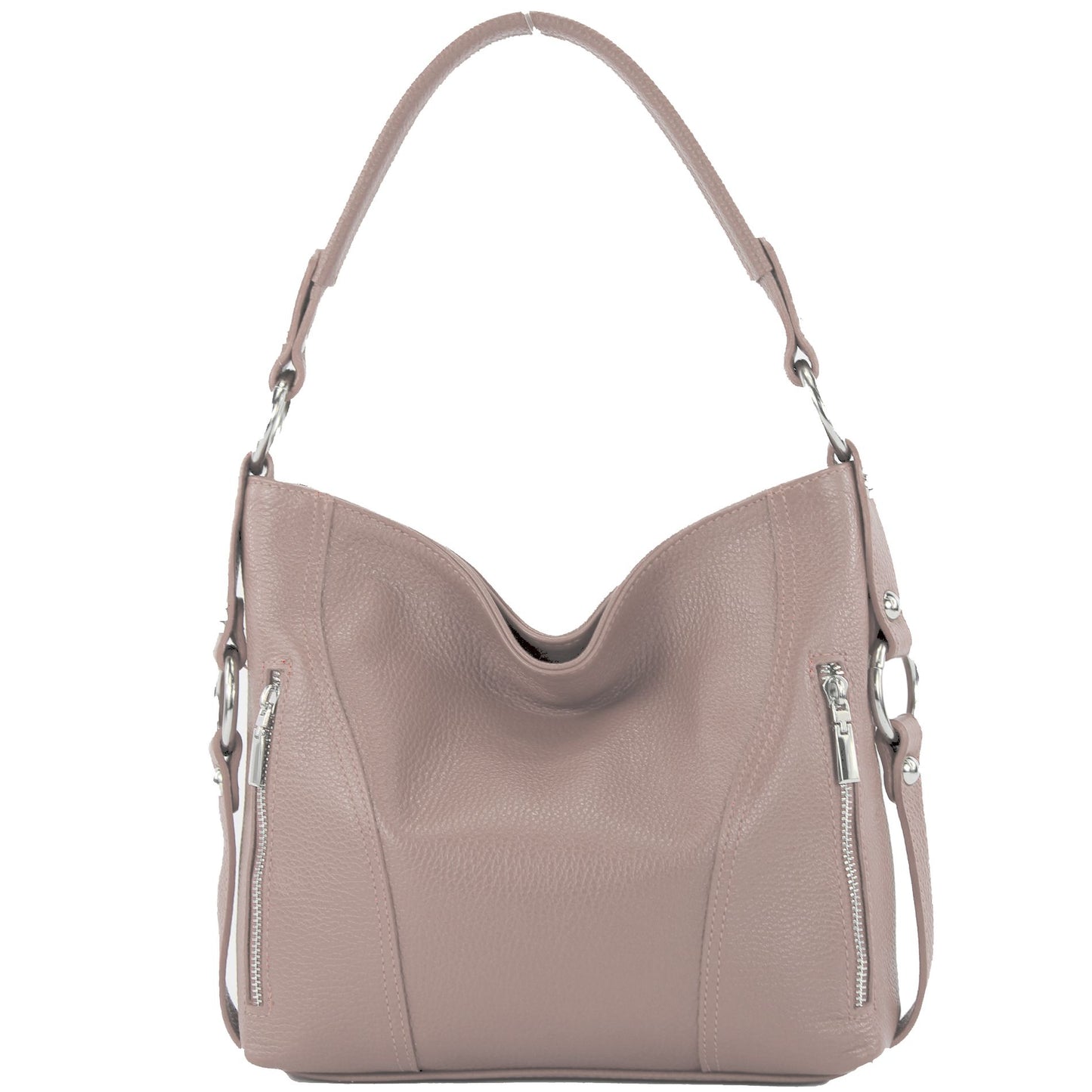 modamoda de T202 Damen Leder Henkeltasche Schultertasche handmade in Italy