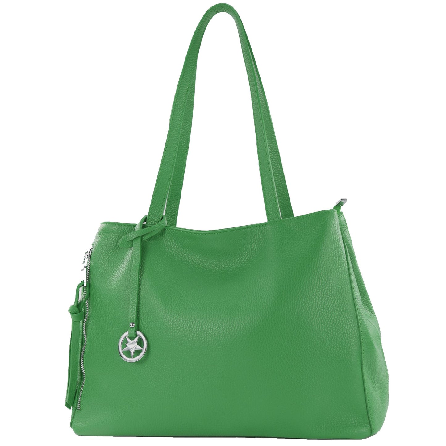 modamoda de T205 Damen Leder Schultertasche Shopper Henkeltasche handmade in Italy