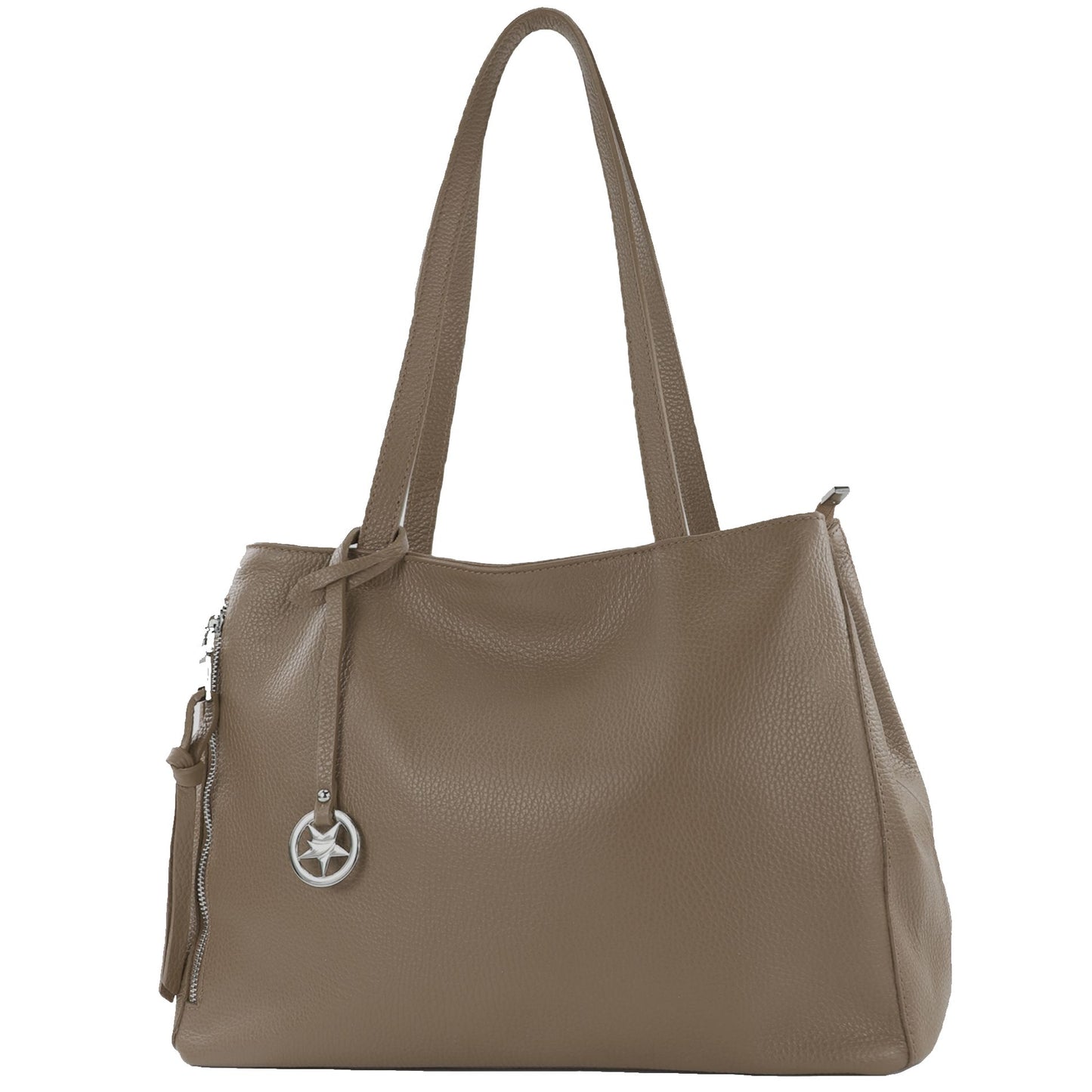 modamoda de T205 Damen Leder Schultertasche Shopper Henkeltasche handmade in Italy