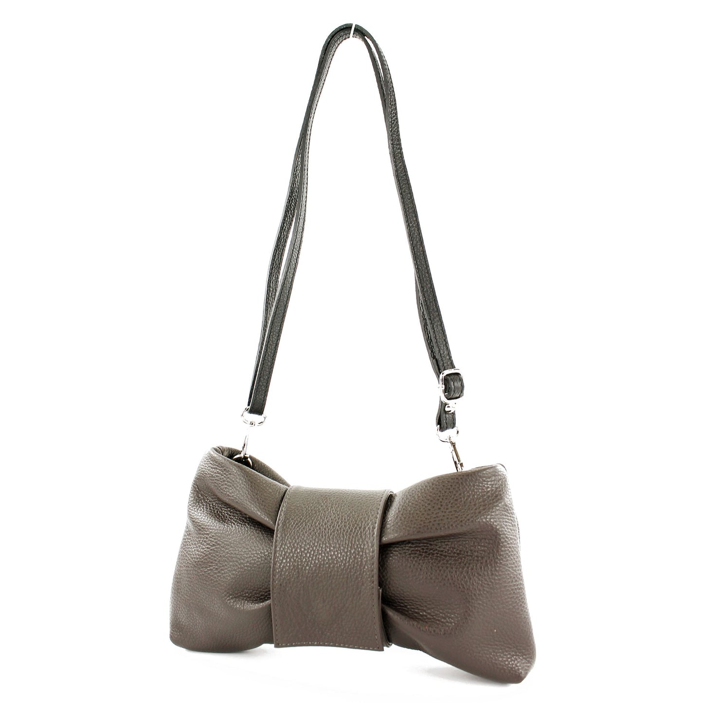 modamoda de T214 Damen Leder Umhängetasche Clutch Schultertasche Schleife handmade in Italy