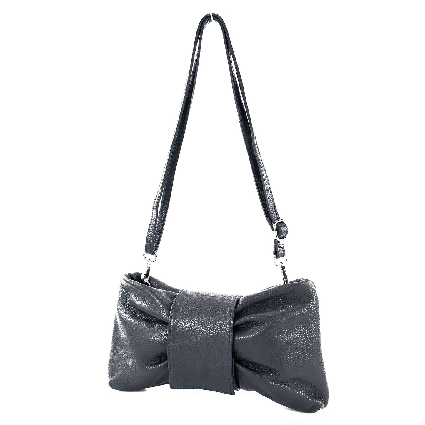 modamoda de T214 Damen Leder Umhängetasche Clutch Schultertasche Schleife handmade in Italy