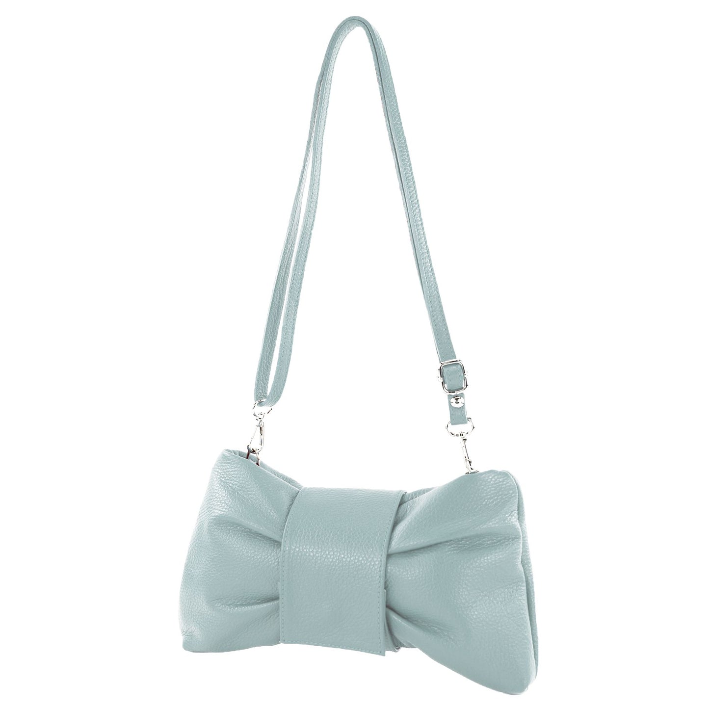 modamoda de T214 Damen Leder Umhängetasche Clutch Schultertasche Schleife handmade in Italy