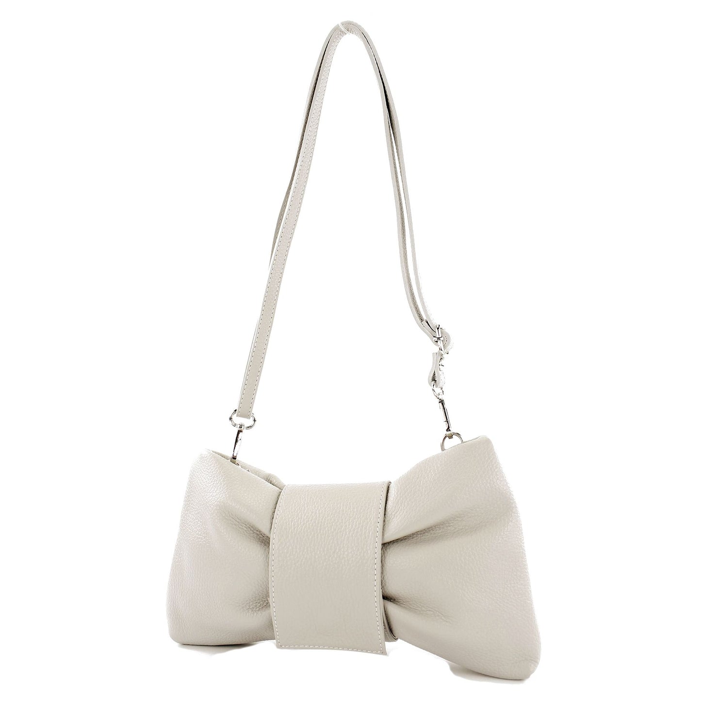 modamoda de T214 Damen Leder Umhängetasche Clutch Schultertasche Schleife handmade in Italy