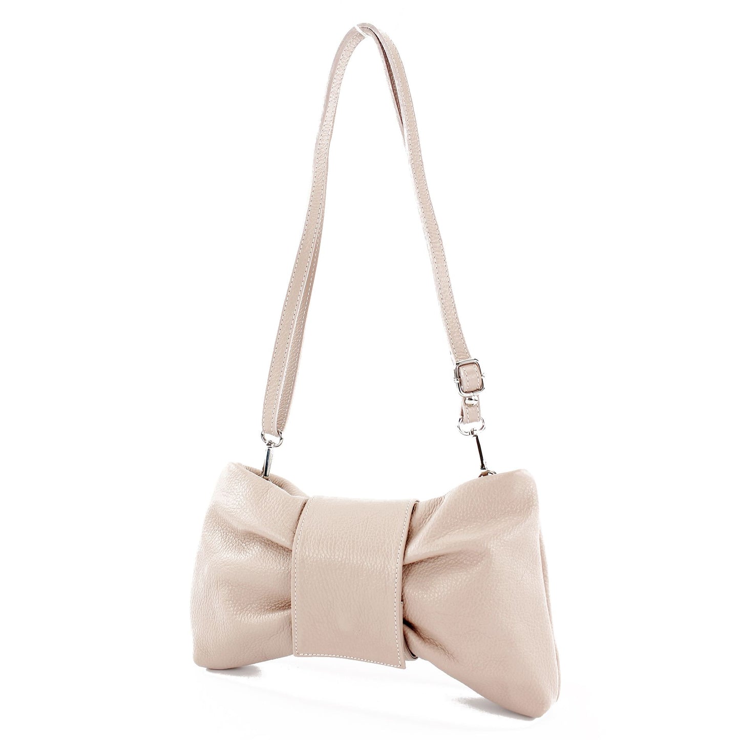 modamoda de T214 Damen Leder Umhängetasche Clutch Schultertasche Schleife handmade in Italy
